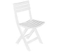 Chaise pliante - IPAE PROGARDEN - Komodo blanche - Polypropylène - Effet bois
