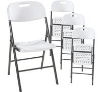 Chaise pliante 'Ljusnarsberg' set de 4 pièces 87x46x53cm plastique blanc