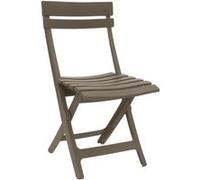 Chaise pliante Miami GROSFILLEX Taupe Résistante au intempéries et UV Gris G