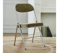 Chaise pliante moderne capitonnée sans accoudoirs pour salle à manger, finition mate, parfaite pour les salons de thé, les cuisines et les salons (vert, 1 pièce)