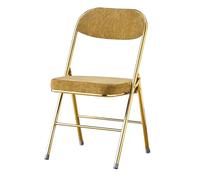 Chaise pliante moderne en velours avec siège rembourré, cadre en métal doré, chaise de salle à manger et de bureau empilable pour adultes, idéale pour les événements en intérieur et les rassemblements