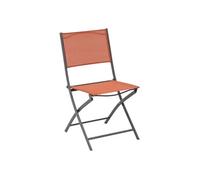 Hespéride - Lot de 4 Chaises de Jardin Pliantes Modula Ambre - Acier Traité Epoxy Texaline - Dim 46 x 52 x 87 cm - Meuble d'Extérieur Pliable