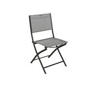 Hespéride Chaise pliante Modula – Acier traité époxy, Texaline – Galet/Graphite