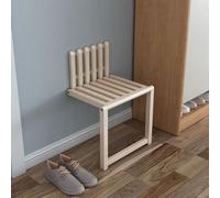 Chaise pliante murale en bois massif avec pieds de soutien, tabouret à langer invisible pour balcon, salon, siège de douche, capacité de 150 kg, 30,5 x 25,4 x 35,6 cm