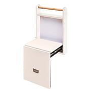 Chaise pliante murale invisible en bois massif avec accoudoirs, support mural peu encombrant, tabouret pliable pour entrée ou usage domestique