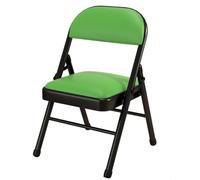 Chaise pliante portable avec coussin en cuir, pas de montage nécessaire pour une utilisation en intérieur et en extérieur au bureau, salle à manger, mariage et fête