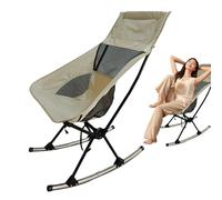 Chaise pliante portable, chaise à bascule pliable | Chaise à bascule portative en tissu Oxford - Tissu Oxford de chaise à de pause déjeuner extérieure à dossier haut, dossier en respirant pour