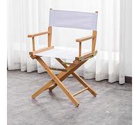 Chaise pliante portable de 61 cm, tabouret de maquillage pour artistes, chaise de barbier en bois avec dossier en toile, chaise de maquillage, idéale pour salon et utilisation en extérieur (taille