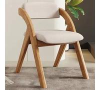 Chaise pliante portable en bois avec coussins, pas de montage nécessaire, siège rembourré en lin pour fêtes, pique-niques, bureau à domicile, salle à manger