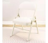 Chaise pliante portable multicolore avec cadre en métal rembourré léger et pour l'intérieur ou l'extérieur, la maison, le bureau, idéal pour le camping et les événements (couleur : blanc + blanc)