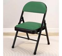 Chaise pliante portable multicolore avec cadre en métal rembourré léger et pour une utilisation en intérieur et en extérieur, parfait pour la maison et le bureau (couleur : noir + vert)