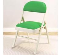 Chaise pliante portable multicolore avec cadre en métal rembourré léger et pour une utilisation en intérieur ou en extérieur, idéale pour la maison, le bureau, le pique-nique, le jardin, blanc et vert