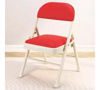 Chaise pliante portable multicolore avec cadre en métal rembourré pour une utilisation en intérieur et en extérieur, légère et idéale pour la maison, le bureau, le camping, le jardin (couleur : blanc