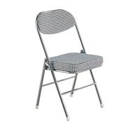 Chaise pliante portable rembourrée avec tissu en velours côtelé et cadre en métal robuste pour une utilisation confortable en intérieur dans les mariages, les fêtes, le bureau et le salon