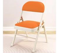 Chaise pliante portable rembourrée colorée avec cadre en métal, légère et pour une utilisation en intérieur et en extérieur, parfaite pour la maison et le bureau (blanc et gris)