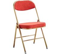 Chaise Pliante Portative De Luxe, Chaise De Salle À Manger Pliable En Tissu Velours Côtelé, Chaise De Réception De Salon Confortable, Chaise De Dossier D'intérieur Avec Coussin, Capacité Portante 130k