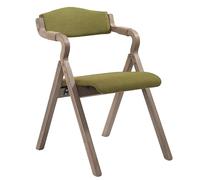Chaise pliante rembourrée en bois empilable avec housse amovible, idéale pour cuisine, bureau, mariage, pique-nique - grande assise d'extérieur verte