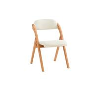Chaise Pliante Rembourrée Ergonomique Blanche pour les Petits Espaces