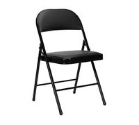 Chaise pliante rembourrée Thinia Home. Noir