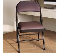 Chaise pliante rembourrée ultra épaisse avec coussin doux, chaise de bureau confortable en métal pour bureau et intérieur, design pliable