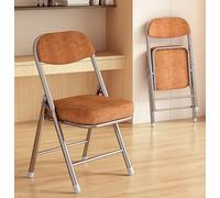 Chaise pliante rétro avec siège rembourré en velours côtelé et dossier empilable, siège portable très résistant pour la maison, la salle à manger, capacité de charge de 200 kg, idéale pour les