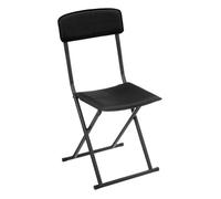 Atmosphera Chaise pliante Five Simili PVC Noir