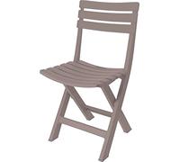 Chaise pliante Spetebo en plastique - Marron, 80 x 45 cm - Pour balcon, terrasse - Jardin, camping, extérieur