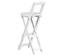 Chaise pliante, tabouret de bar portable en bambou avec support dorsal et repose-pieds, chaise robuste pour maison, bistrot, salle à manger
