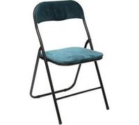 Chaise pliante velours bleu 5five - Bleu canard Bleu canard