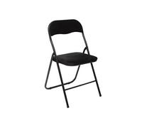 Chaise pliante velours noir