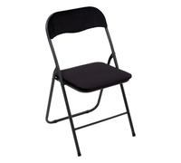 Chaise Pliante Velours Noire Five