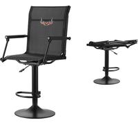 Chaise pliante VEVOR Chaise de camping Chaise de pêcheur avec accoudoirs rembourrés, chaise pliante réglable en hauteur Chaise de jardin (charge maximale 136 kg) rotation silencieuse à 360°, pour piqu