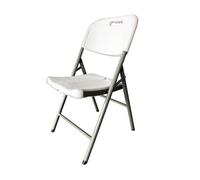 Chaise pliante WERKA PRO blanc acier 250 kg
