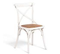Chaise Poltroncina Thonet Biscottini Blanc Anticato 48x52x88 Bois Massif