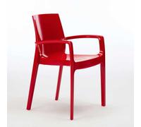 Chaise polypropylène empilable avec accoudoirs salle à manger Cream Grand Soleil