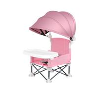 Chaise Portable Pour Bébé Repas Siège de avec Plateau pour Jeune Enfant | Chaise Haute Pliante Pour Bébé avec Auvent pour Pelouse, Plage, Extérieur, Camping, Maison, , Pique-nique