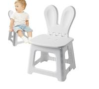 Chaise pour - Chaise pliante portable en forme de lapin dinosaure avec soutien dorsal - Chaise pour changer de chaussures avec siège épais pour la maison, la salle de bain, les voyages, le