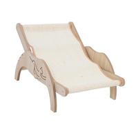 Chaise pour Chat, Balançoire pour Chat, Chaise Longue Pliable pour Chat, Lit surélevé pour Chat, Lit en Bois Antidérapant, Griffoir pour Chat, adapté aux Chats de Petite et