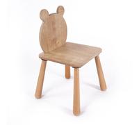 Chaise pour enfant dossier ourson - mael chêne TU