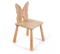 Chaise pour enfant dossier papillon - mael chêne TU