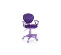 hjh OFFICE 671009 Chaise de Bureau pour Enfant Kid Colour Tissu Violet Fauteuil pivotant avec Repose-Pieds et Assise réglable en Hauteur, Ergonomique