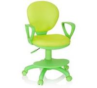 HJH Office Chaise de bureau Kid Colour 670979 – tissu vert, pivotante, assise réglable, repose-pieds