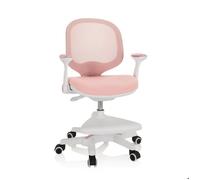 chaise pour enfants - hjh OFFICE - KID ERGO - Rose - Tissu / Tissu maille