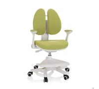 HJH Office Chaise enfant Kid Wing 736417 Tissu, repose-pieds, réglable en hauteur, pivotante Vert