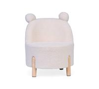 CHILDHOME, Chaise pour Enfant Teddy, 18Mois+, Bois de Bouleau, 45x45x56cm, Teddy Ecru