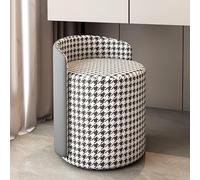 Chaise pour Vanité De Maquillage, Tabouret De Coiffeuse, Chaises De Vanité De Maquillage, Grande Assise, Confortable pour S’asseoir, S, Houndstooth with Gray, 37 * 55 cm/14.5 * 21.6 in