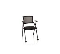 Chaise pliante - hjh OFFICE - PRIORITY II - Noir - Tissu / Tissu maille