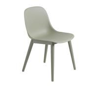 Muuto Chaise Fiber Side - Support en bois - vert mousse - Structure vert mousse