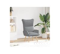 Chaise Relaxante en Tissu Gris Clair