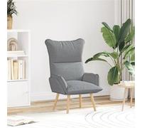 Chaise Relaxante vidaXL en Tissu Gris Clair